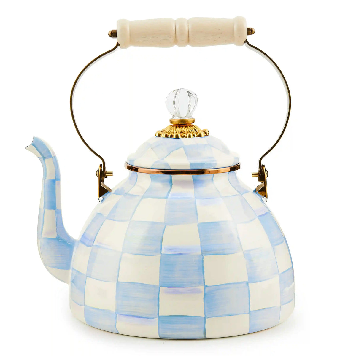 Emerald Check 2 Quart Tea Kettle