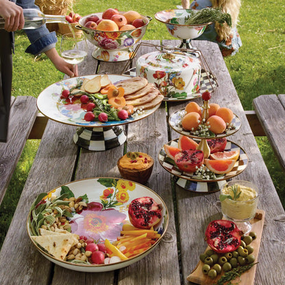 Wild Rose White Mini Pedestal Platter
