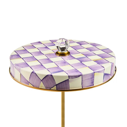 Courtly Check LED Rechargeable Disk Table Lamp