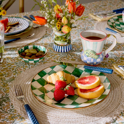 Violet Check Relish Dish