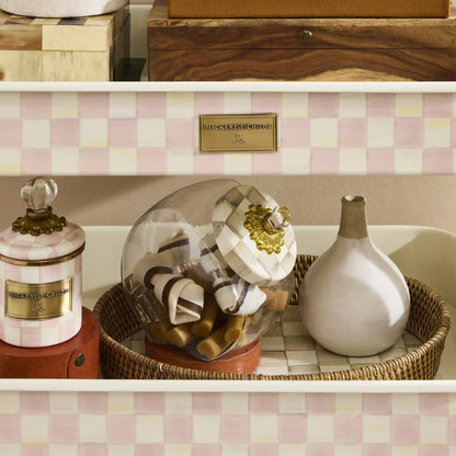 Violet Check 3-Tier Kitchen Cart