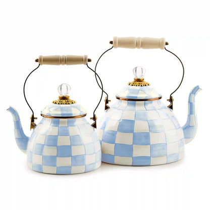 Mocha Check 3 Quart Tea Kettle