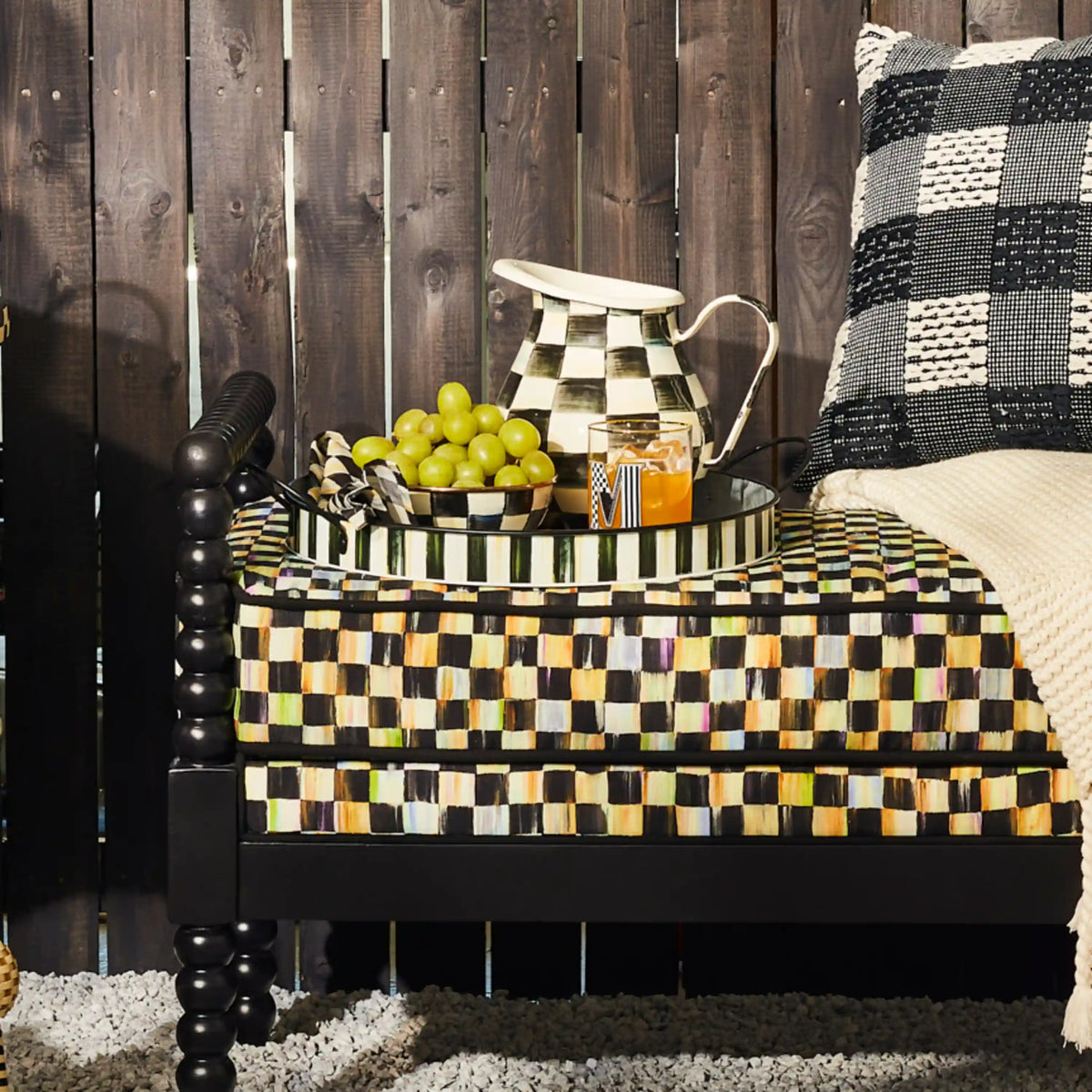 Courtly Stripe Serving Trays, Set of 2