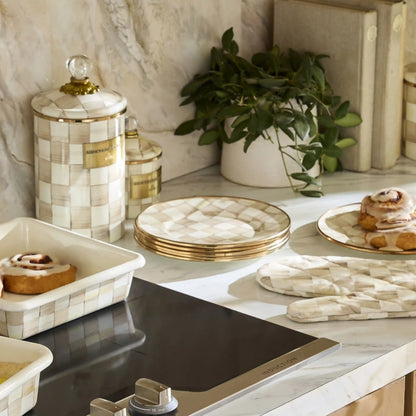 Courtly Check Appetizer Plates, Set of 4