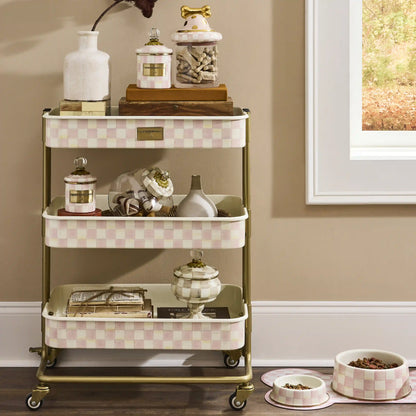 Courtly Check 3-Tier Kitchen Cart