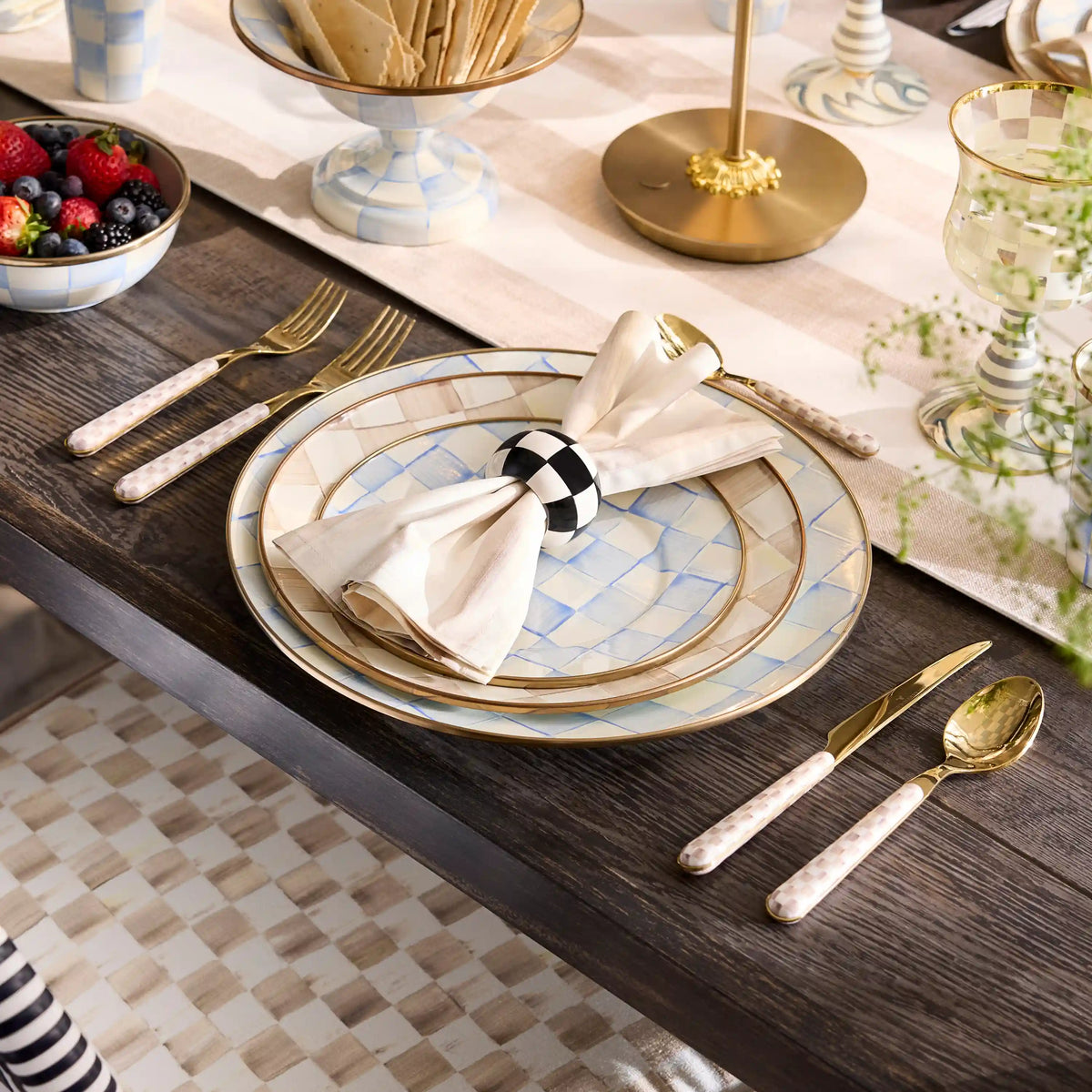 Courtly Check Bistro Flatware 5 Piece Place Setting