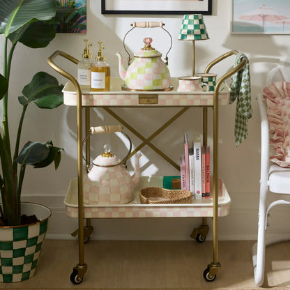 Courtly Check 2-Tier Kitchen Cart