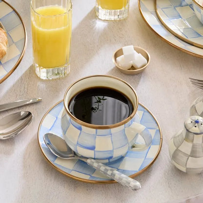 Sky Check Teacup
