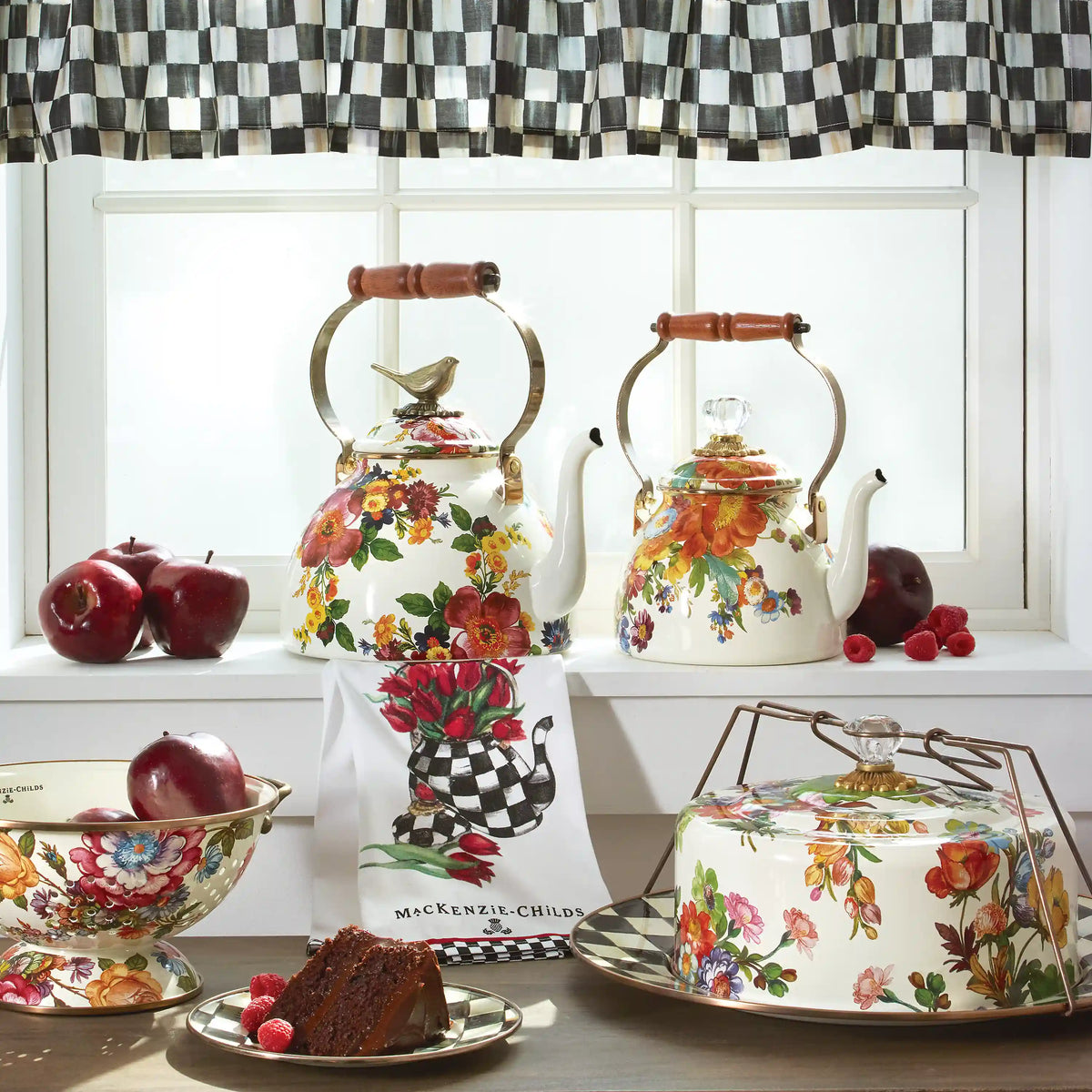 Wild Rose Mauve 2 Quart Tea Kettle