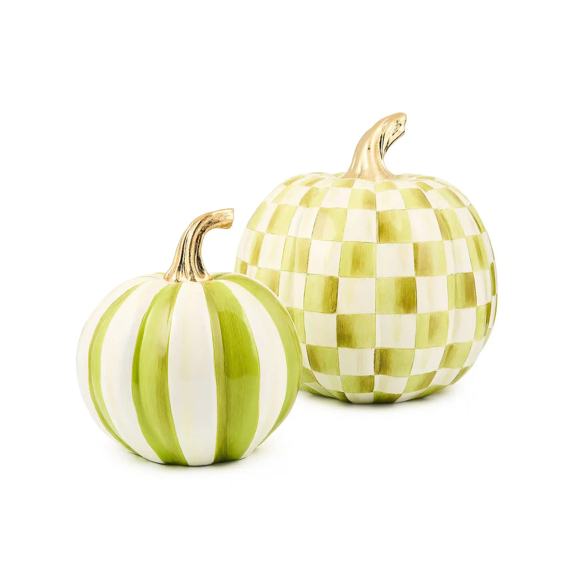 Classic Courtly Stripe Small & Check Medium Pumpkin Set