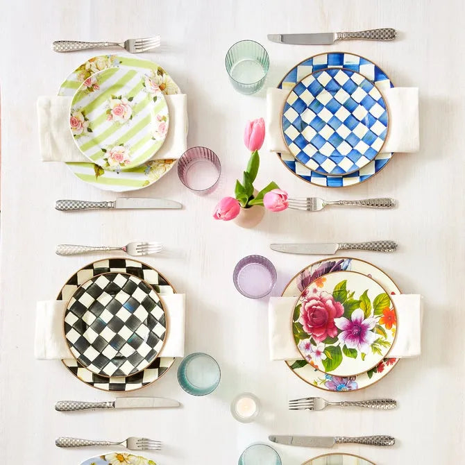 Royal Check Salad/Dessert Plate
