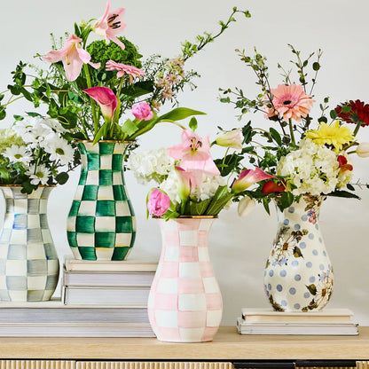 Wild Rose White Tall Vase