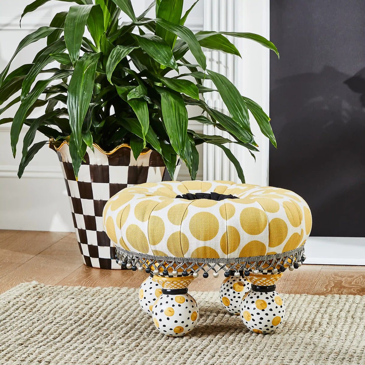 Rosy Check Ceramic Jumbo Garden Pot