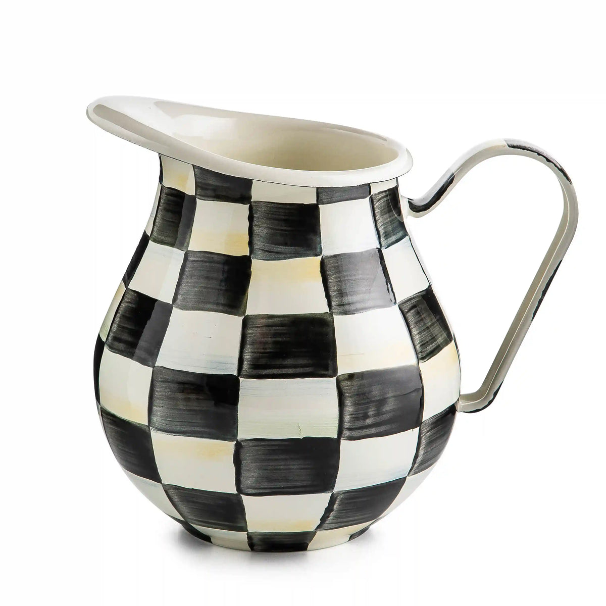 Violet Check Pitcher