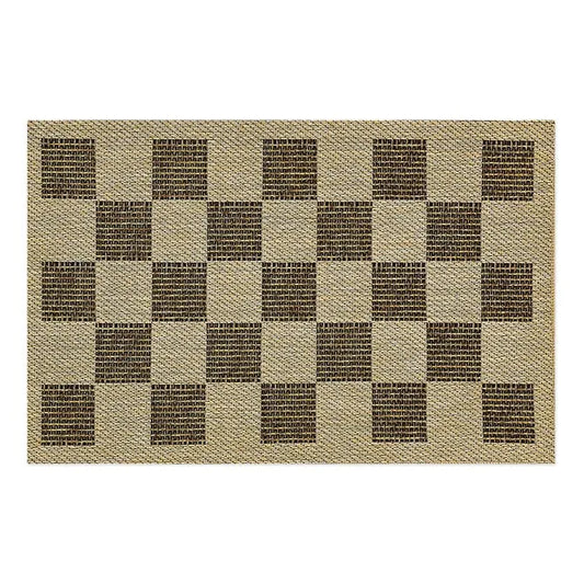 Black Check 2' x 3' Indoor/Outdoor Rug