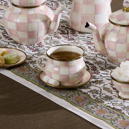 Violet Check Teacup