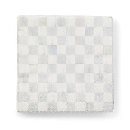 Emerald Check Cocktail Paper Napkins
