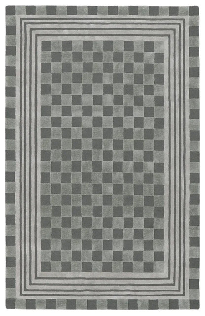 Sage Green Tonal Check 5' x 8' Rug