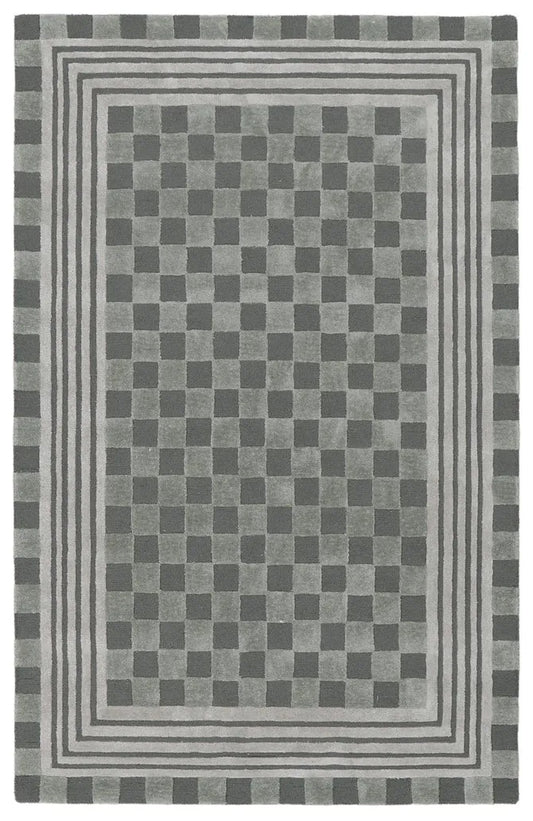 Sage Green Tonal Check 5' x 8' Rug