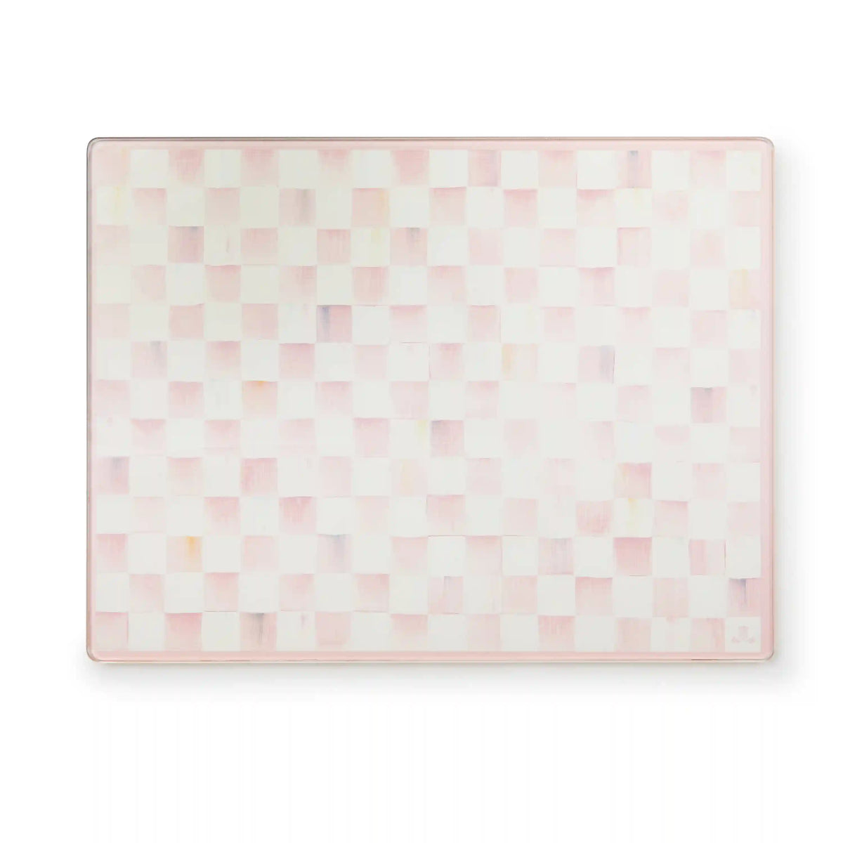 Mocha Check Glass Cutting Boards, Set of 2