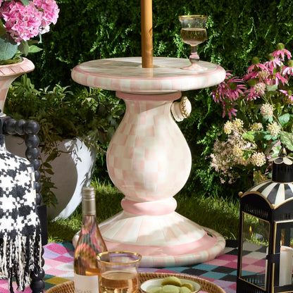 Outdoor Courtly Umbrella Stand Side Table