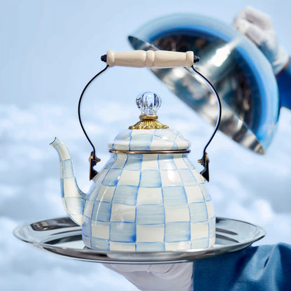 Emerald Check 2 Quart Tea Kettle