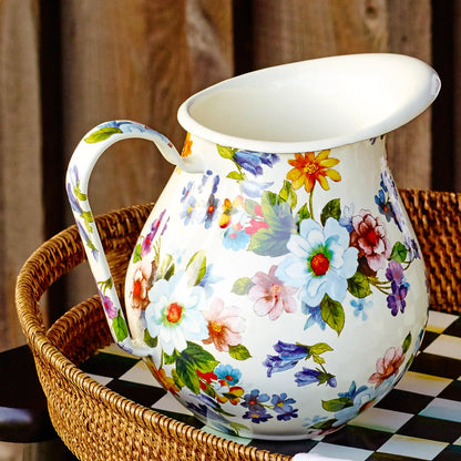 White Flower Market Pitcher