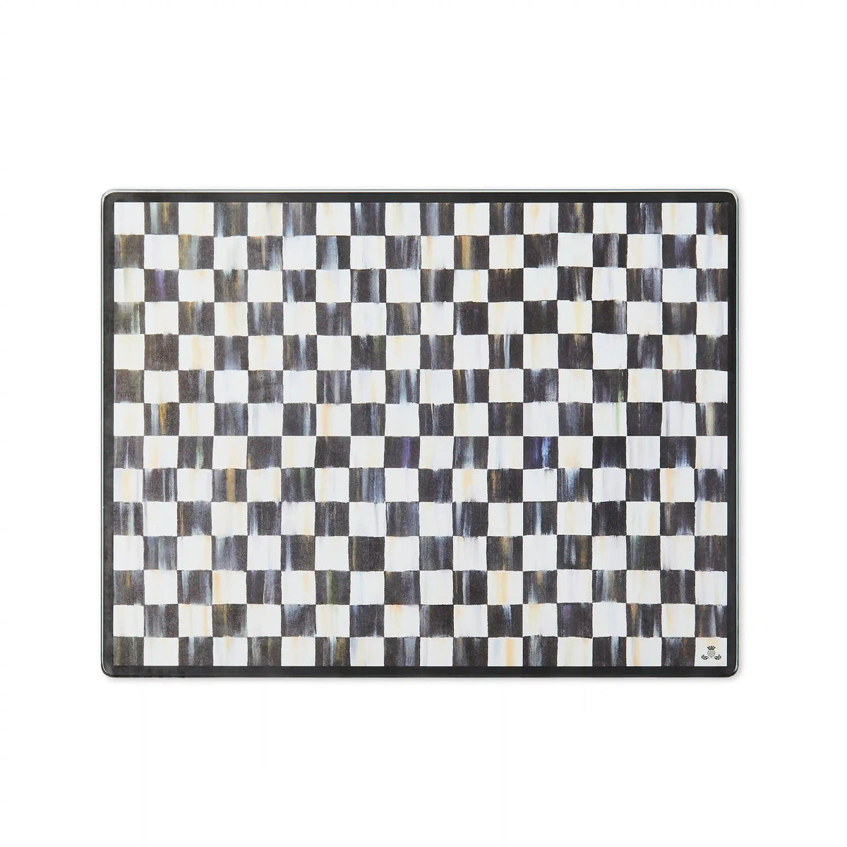 Violet Check Glass Cutting Boards, Set of 2