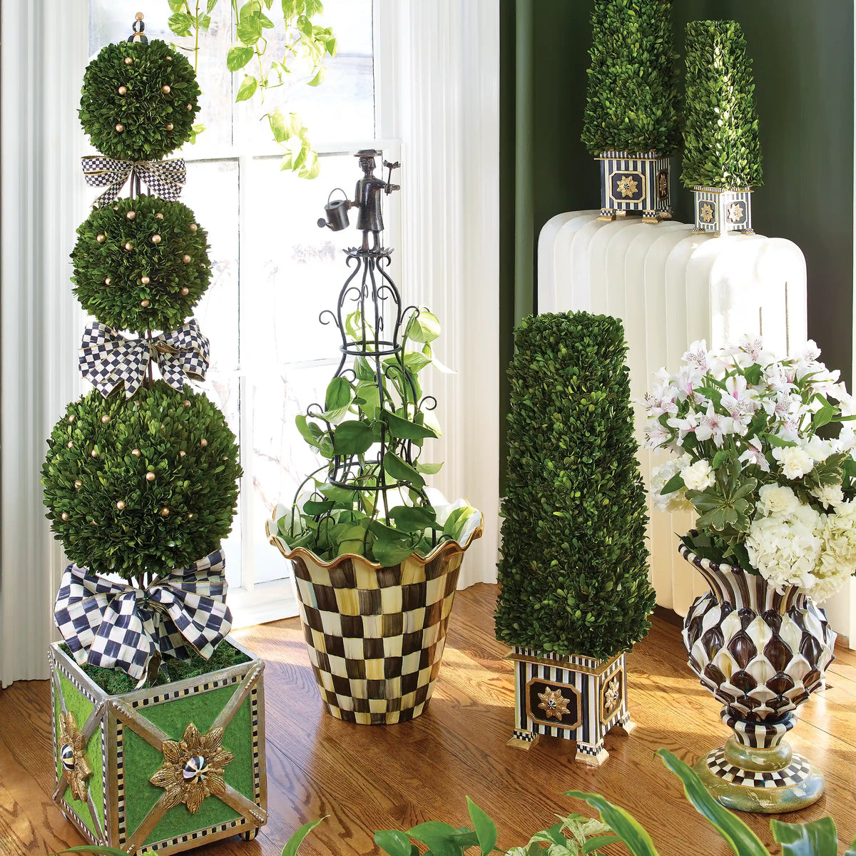 Rosy Check Ceramic Jumbo Garden Pot