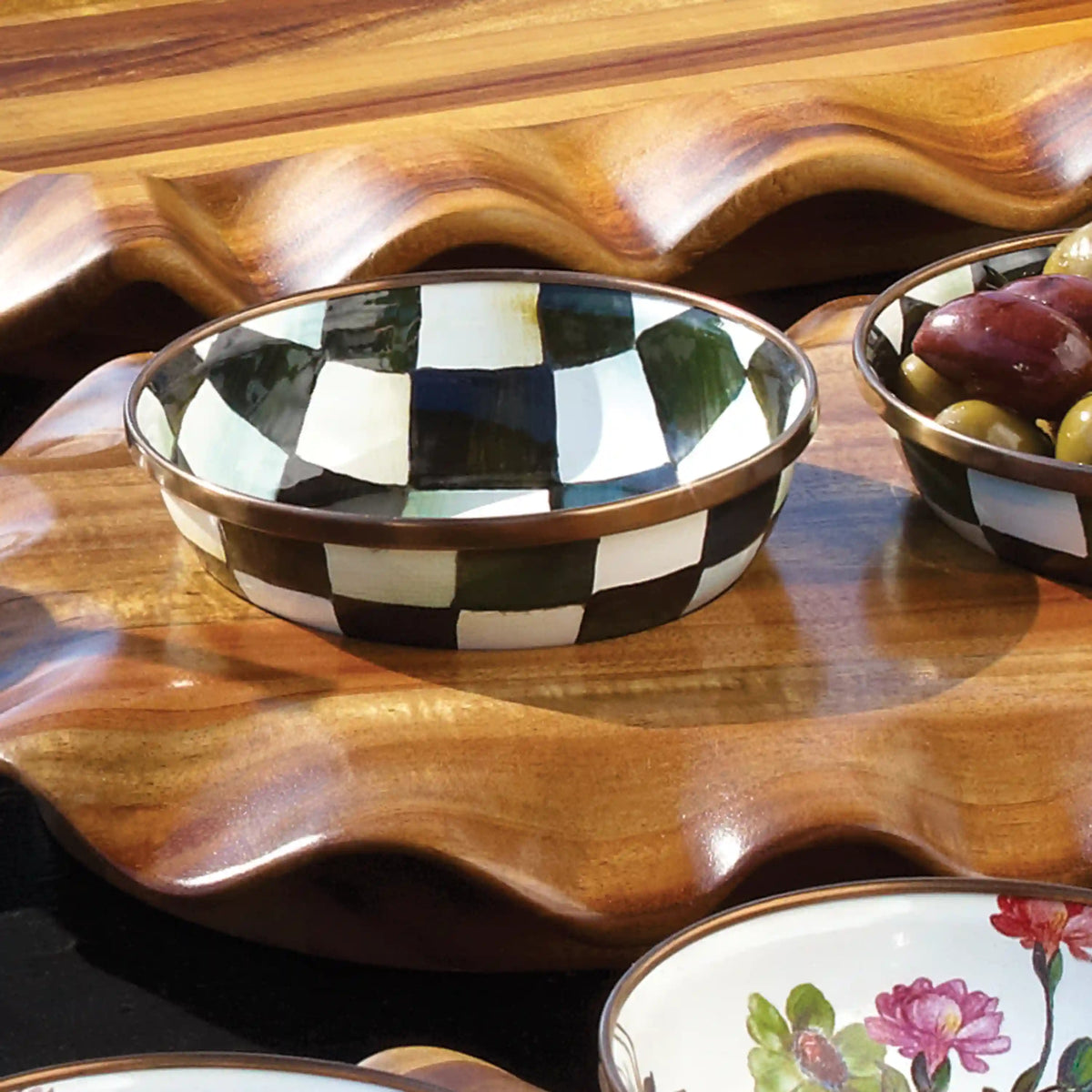 Mocha Check Relish Dish