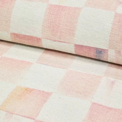 Rosy Checkered 2'6" x 8' Washable Runner