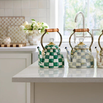 Emerald Check 2 Quart Tea Kettle