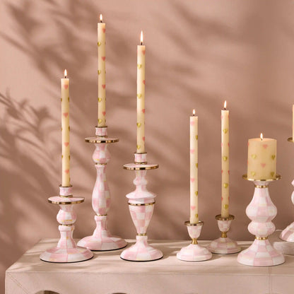 Violet Check Medium Candlestick