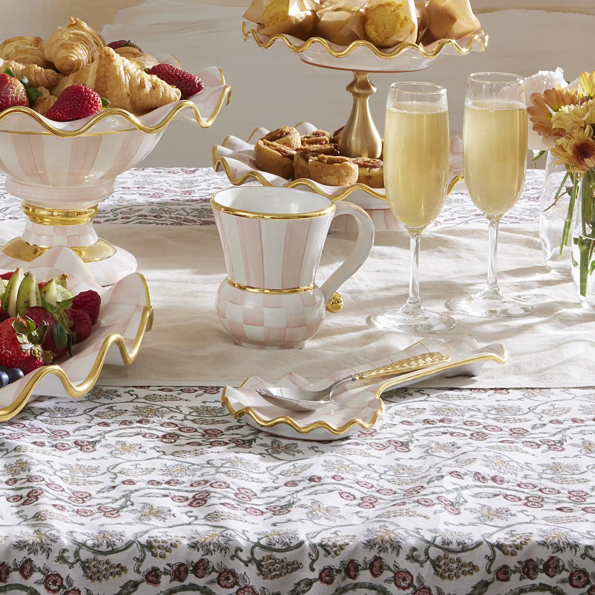 Courtly Check Ceramic Spoon Rest