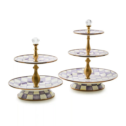Royal Check Two Tier Sweet Stand