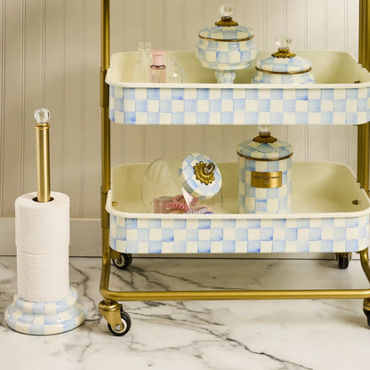 Sweets Jar with Courtly Check Enamel Lid