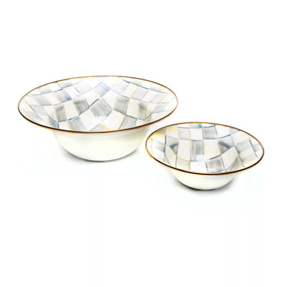 Mocha Check Serving Bowl