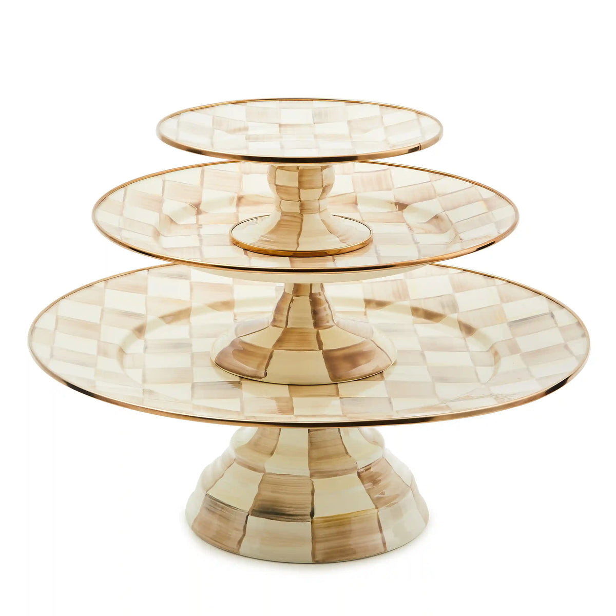 Rosy Check Large Pedestal Platter