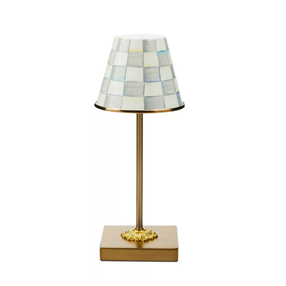 Emerald Check LED Rechargeable Cafe Table Lamp