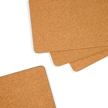 Rosy Check Cork Back Placemats, Set of 4