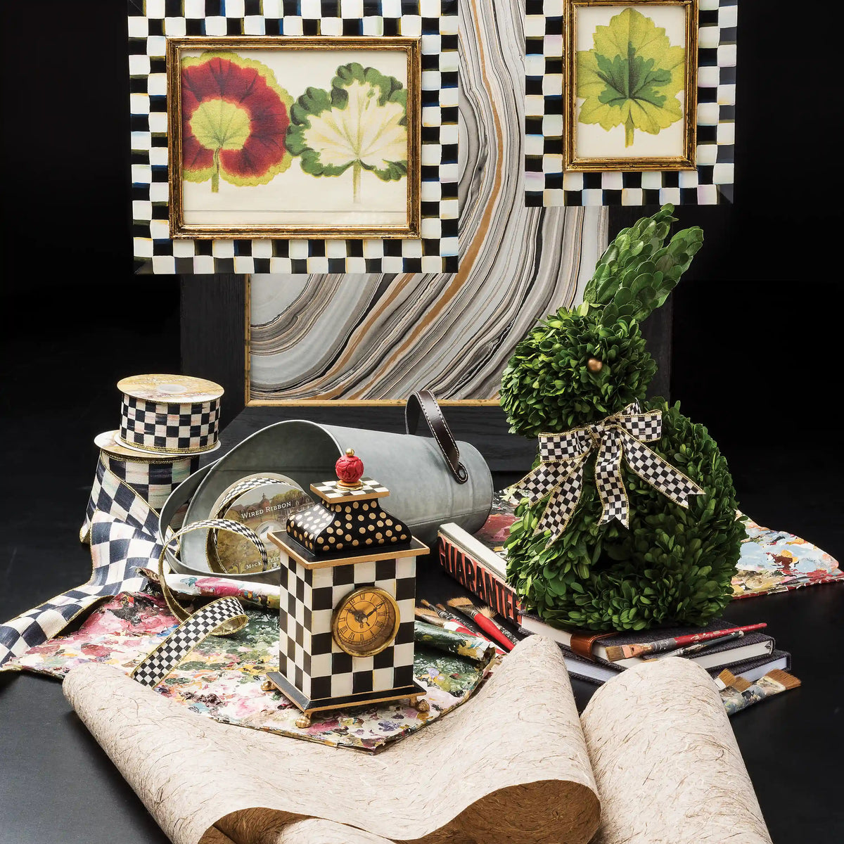 Royal Check Desk Clock