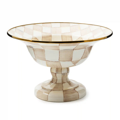 Mocha Check Small Compote