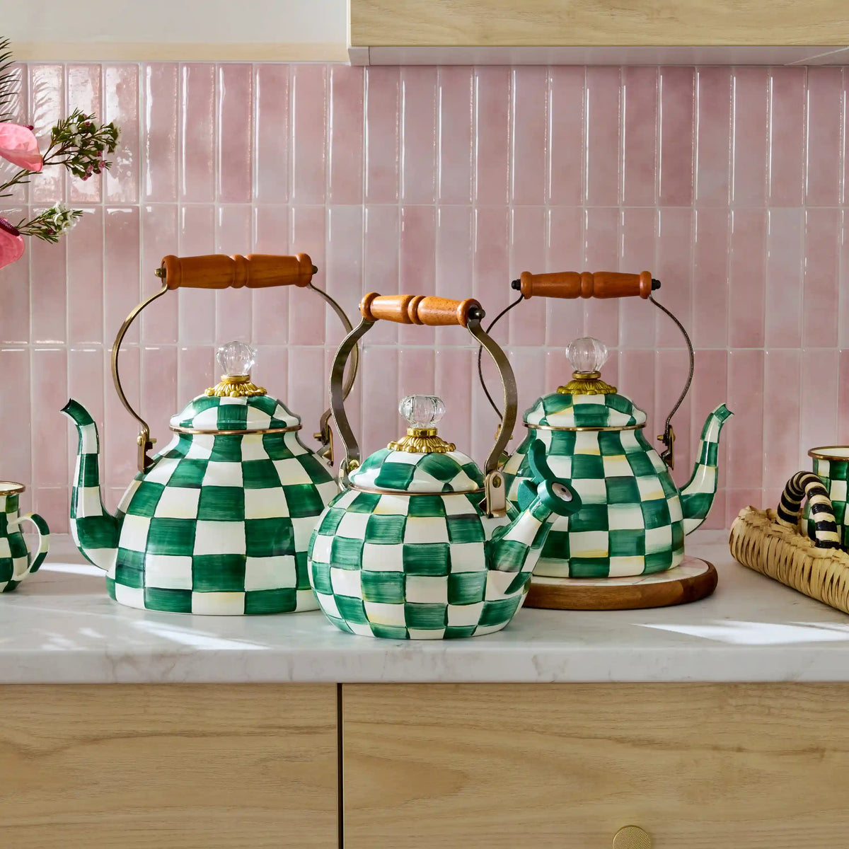 Rosy Check 3 Quart Tea Kettle