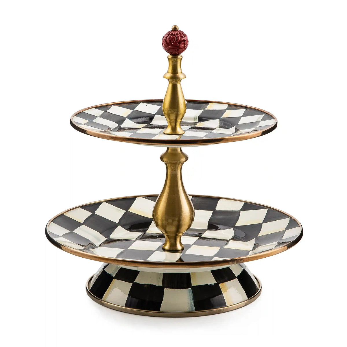 Rosy Check Two Tier Sweet Stand
