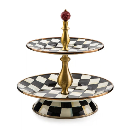 Rosy Check Two Tier Sweet Stand