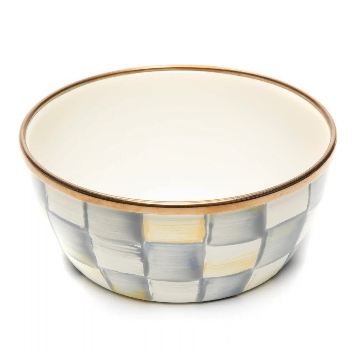 Violet Check Pinch Bowl