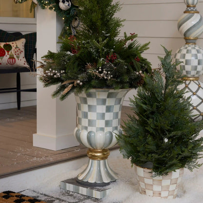 Rosy Check Pedestal Urn