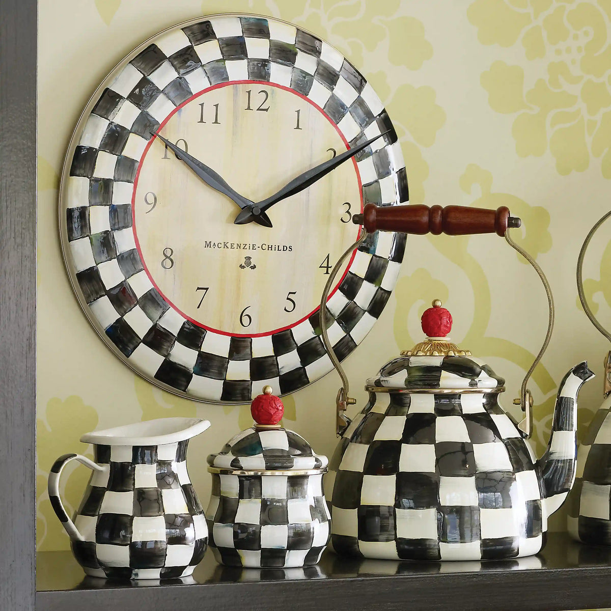 Sterling Check Wall Clock
