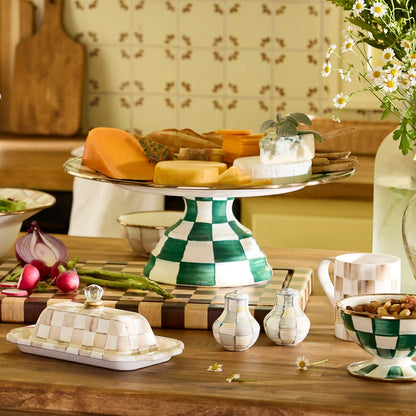 Rosy Check Mini Pedestal Platter