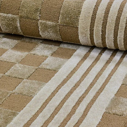 Mocha Tonal Check 3' x 5' Rug